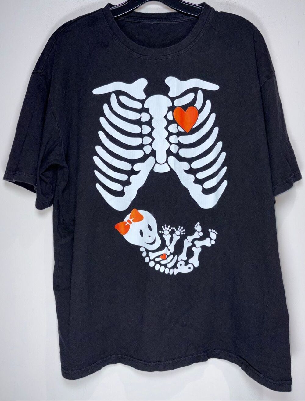 Black Halloween maternity shirt size XL